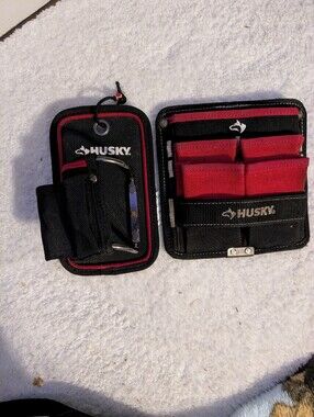 Husky Black and Red Compact Tool Pouch Duo